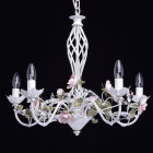Chandelier blanc flora 5 ampoules 123 cm