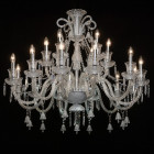 Chandelier chromé classic 18 ampoules 170 cm