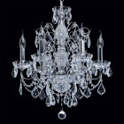 Chandelier chromé crystal 6 ampoules 93 cm