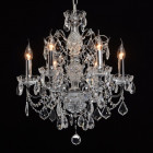 Chandelier chromé crystal 6 ampoules 93 cm Chandelier chromé crystal 6 ampoules 93 cm