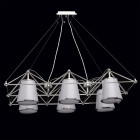 Chandelier chromé megapolis 6 ampoules 115 cm