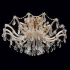 Chandelier doré crystal 6 ampoules 40 cm