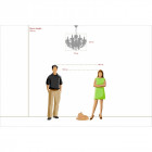 Chandelier doré crystal 8 ampoules 85 cm