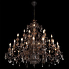 Chandelier noir country 28 ampoules 245 cm