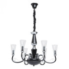 Chandelier noir elegance 6 ampoules 132 cm