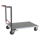 Chariot FLATPACK™ dossier fixe 1200 x 800 mm plateau tôle roues CC 400 kg - 804723330