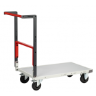 Chariot FLATPACK™ dossier repliable 850 x 500 mm plateau mélaminé roues CC 250 kg - 804721111