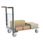 Chariot modulaire grillagé 1 dossier plateau tôle galva 1000 x 600 mm 250 kg - 806724251