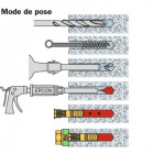 Chevilles femelle scellement chimique spit atp acier zingué bichromaté, ø 8 mm, longueur 60 mm, boîte de 10 chevilles