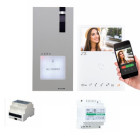 Kit vidéophone système vip, moniteur quadra + moniteur mini main libre wi-fi. Accès à distance- comelit -
