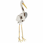 Cigogne en métal 35 x 9 x 74 cm