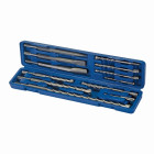 Coffret 12 pcs 3 burins plus 9 forets sds + mèche à béton pierre brique malette outils atelier bricolage helloshop26 3417026