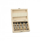 Coffret de 5 fraises à façonner forstner bois mèche de ø 15/20/25/30/35 mm outils atelier bricolage helloshop26 3417032