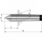 Coins durs, type 665, pointe pleine, MK : 4, A 31,6 mm, B 160 mm, d1 : 31,267 mm, l1 : 57,5