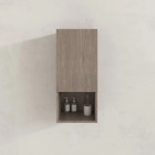 Colonne de rangement chêne celtique - Porte et niche - 35x80x32,5 cm Aurlane - LAV385