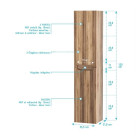 Colonne de salle de bain Bois suspendu - Hauteur 120 cm - 2 Portes - LEON Aurlane - LAV981
