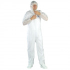 Combinaison de protection avec cagoule tidy professional white spp (lot de 50)