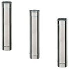 Lot de 3 ti1000 conduit simple paroi pour bois fioul longueur 100 cm       ø125