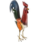 Coq en métal cou rouge 28 x 8 x 45 cm