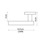 Lot de 2 poignées sur rosace à cylindre en zamak satiné capri