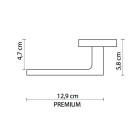 Lot de 2 poignées sur rosace à cylindre en zamak chromé premium aspect chêne cendré