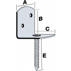 Connecteurs de palissade acier - blister de 4 pièces