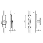 Crémone 3BX MAP MASSARD - Zinc bout inox - 3BX