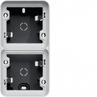 Cubyko boîte double verticale vide associable gris ip55 (wna686)