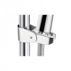 Curseur coulisse ergonomique chromé pour barre de douche diamètre 32 mm PMR