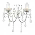 Applique tabitha, chrome et cristal, 2 ampoules