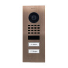 Portier vidéo ip avec détecteur de mouvement 2 sonnettes - doorbird d1102v bronze - encastrable