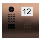 Portier vidéo ip avec module d'information éclairé prémonté - doorbird d2101ikh finition bronze