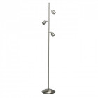 Lampadaire argenté techno 3 ampoules 165.5 cm
