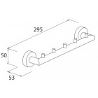 Porte serviette 5 crochets en laiton chromé serie varuna