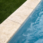 Kit complet | margelles pour piscine 6x3m en travertin beige light (+ colle, joint, hydrofuge ...)