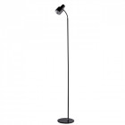 Lampadaire noir techno 1 ampoule 135 cm