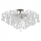 Plafonnier chromé crystal 9 ampoules 45 cm