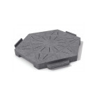Dalle hexagonale clipsable ajourée - gris beton   - gris beton