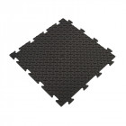 Dalle clipsable en pvc motif "grain de riz" - noir 50 x 50 cm