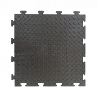 Dalle clipsable en pvc motif "grain de riz" - noir 50 x 50 cm