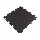 Dalle clipsable en pvc motif "métal strié" - noir 50 x 50 cm