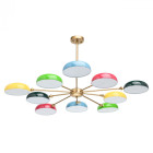 Suspension dorée megapolis 10 ampoules 52 cm