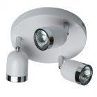 Spot blanc techno 3 ampoules 14 cm