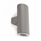 Aplique murale de jardin grise piston 2 ampoules