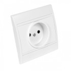 Debflex - 331403 - diamant prise 2p blanc polaire