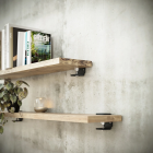 Lot de 2 supports muraux avec vis-étau DECO-GEM, acierGrenat. L.6 x H.7.5 x P.5.88 cm