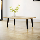 Lot de 2 pieds de table basse inclinés Libra - couleur hêtre noir