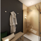 Lot de 2 patères DECO-GEM en acier Perle, 1 crochet par patère, L.5.6 x P.4.24 x H.5.3 cm