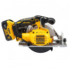 Scie circulaire 165 mm xr 18v dewalt + 2 batteries 5ah + coffret tstak - dcs565p2-qw