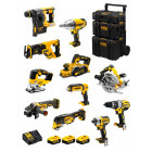 Dewalt kit dwk1103 (dcd996+dch273+dcg405+dcf887+dcf889h+dcs334+dcs570+ dcs355+dcp580+dcs367+dcl050+ 3x5,0ahdcb115caddy 3en1)